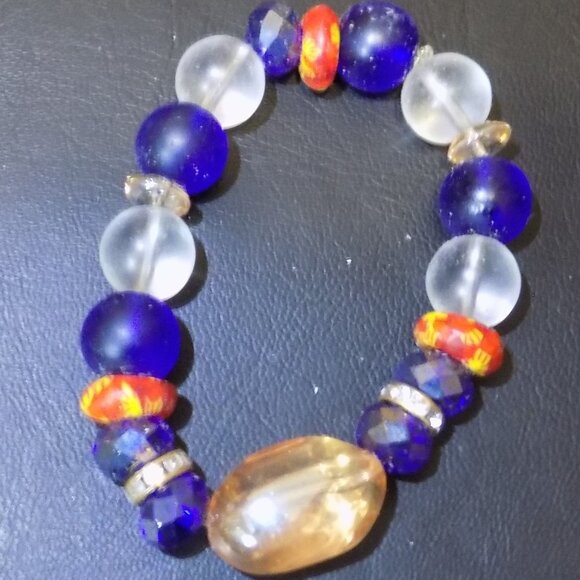 Hand Made West African Glass Beads - Picture 2 of 11